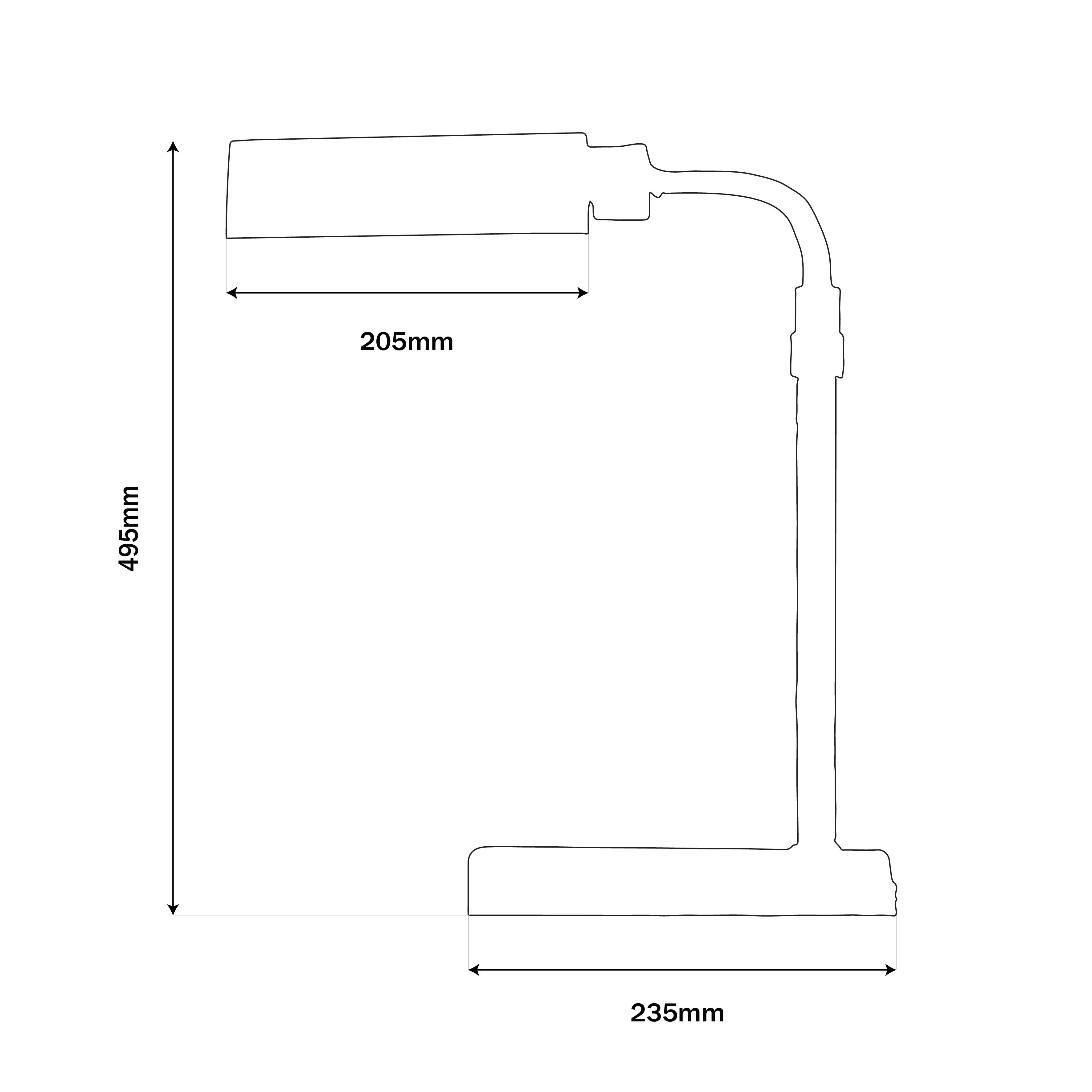 BRONZE ADJUSTABLE DESK LAMP BASE