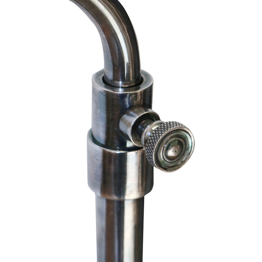 ADJUSTABLE DESK LAMP BASE IN PEWTER STYLE FINISH