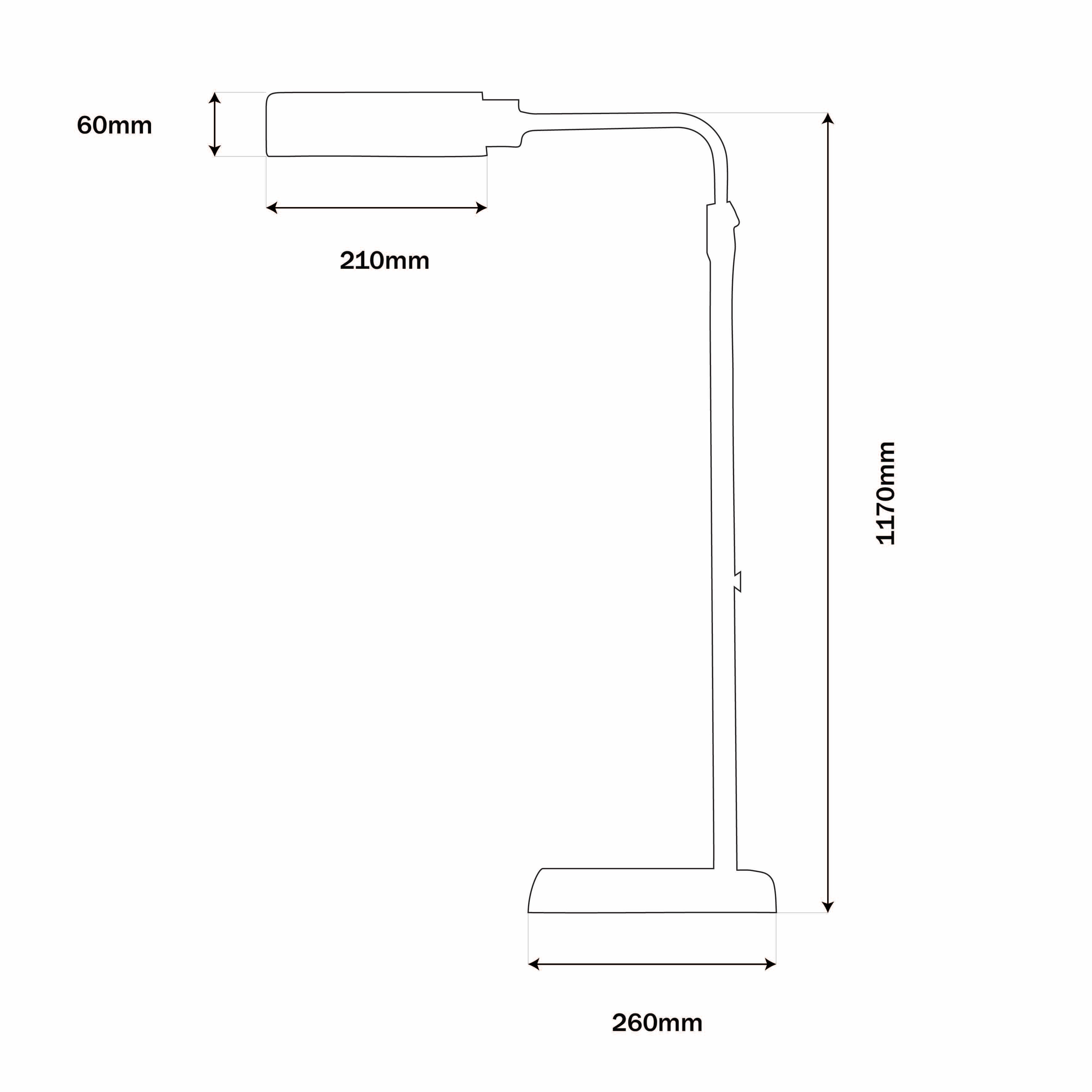 Apartmento Silver Floor Standing Adjustable Height Lamp Base