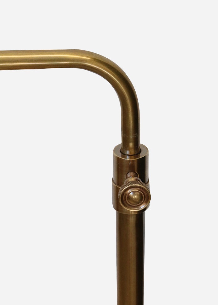 Apartmento Antique Brass Finish Adjustable  Floor Lamp Base
