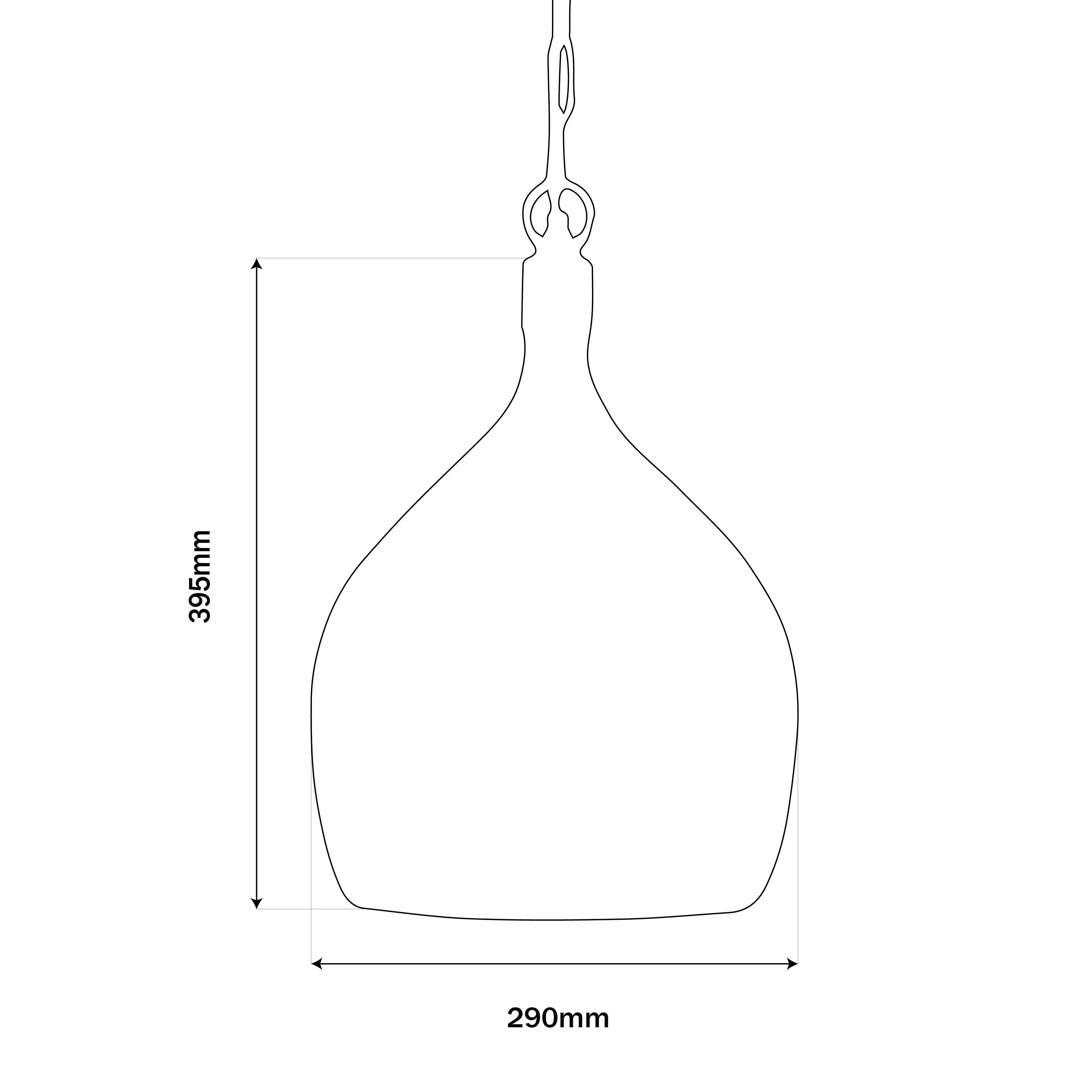 Capri Antique Brass & Glass Hanging Lamp