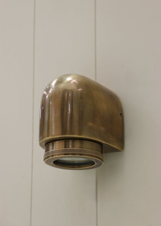 Huxley Outdoor IP54 Wall Light In Antique Brass