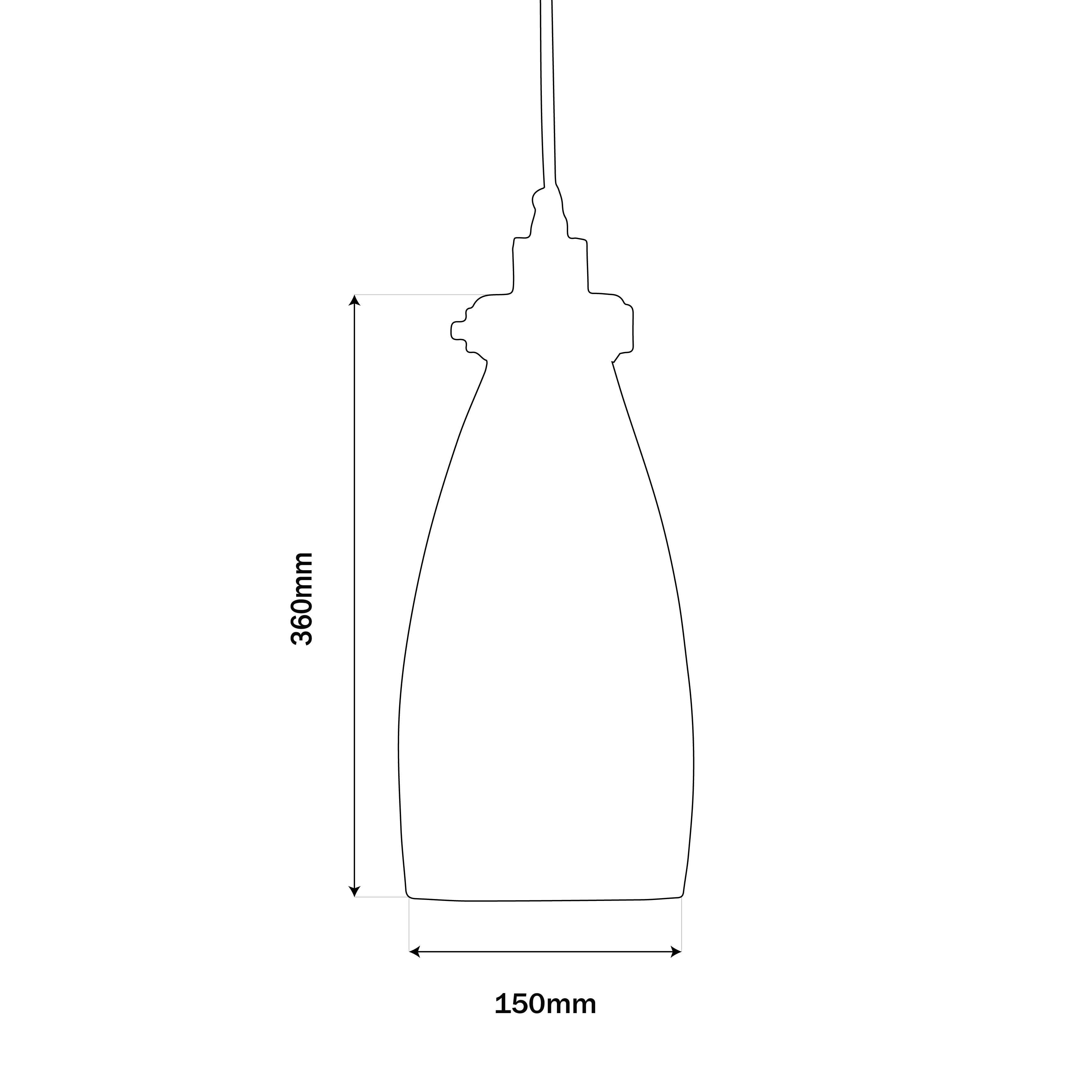 LUCCI HANDBLOWN GLASS & BRASS HANGING LIGHT