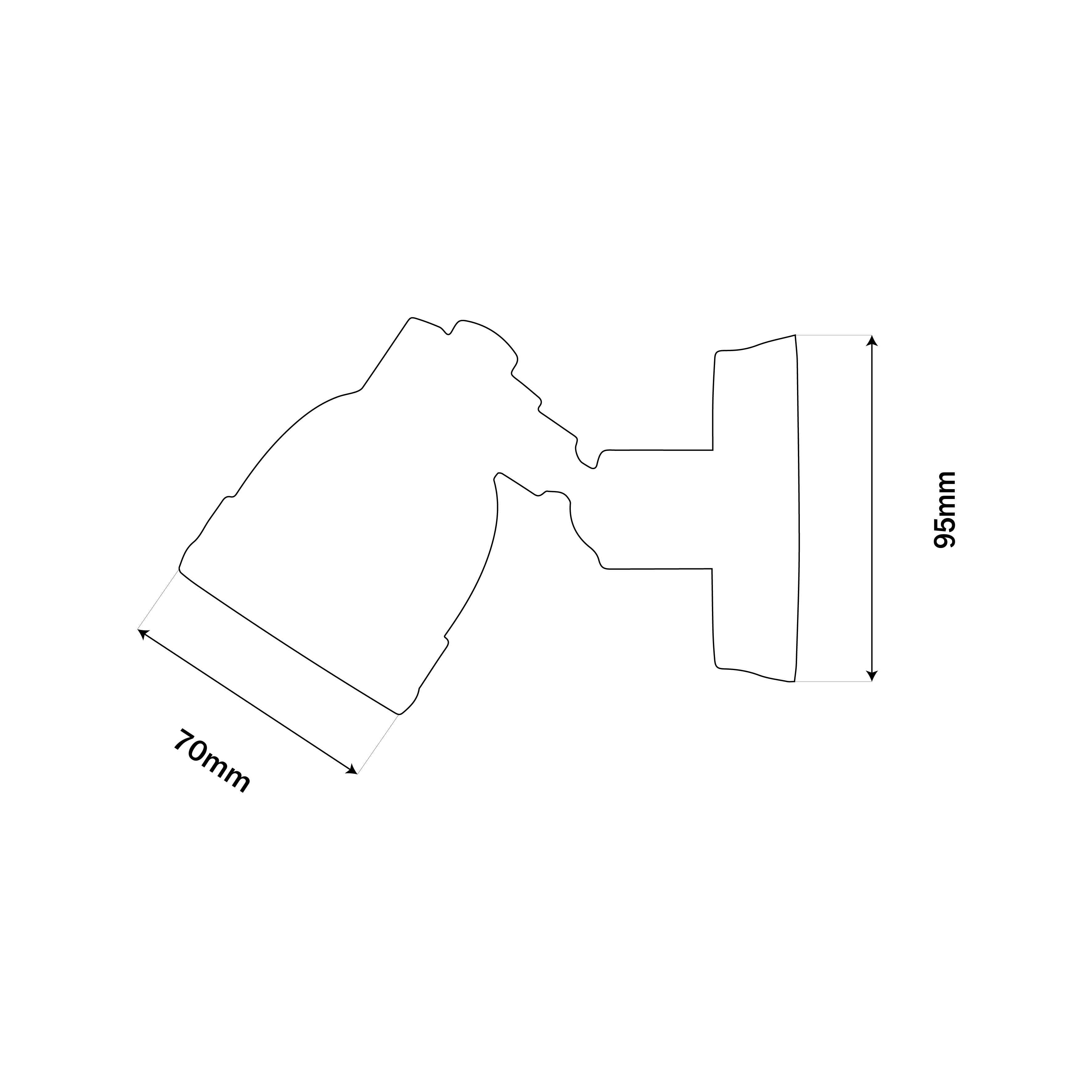 OUTDOOR WALL MOUNTED BRASS SPOT LIGHT WITH ANTIQUE SILVER FINISH IP54