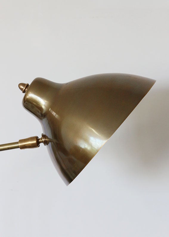 Cadiz Brass Floor Lamp Base with Shade