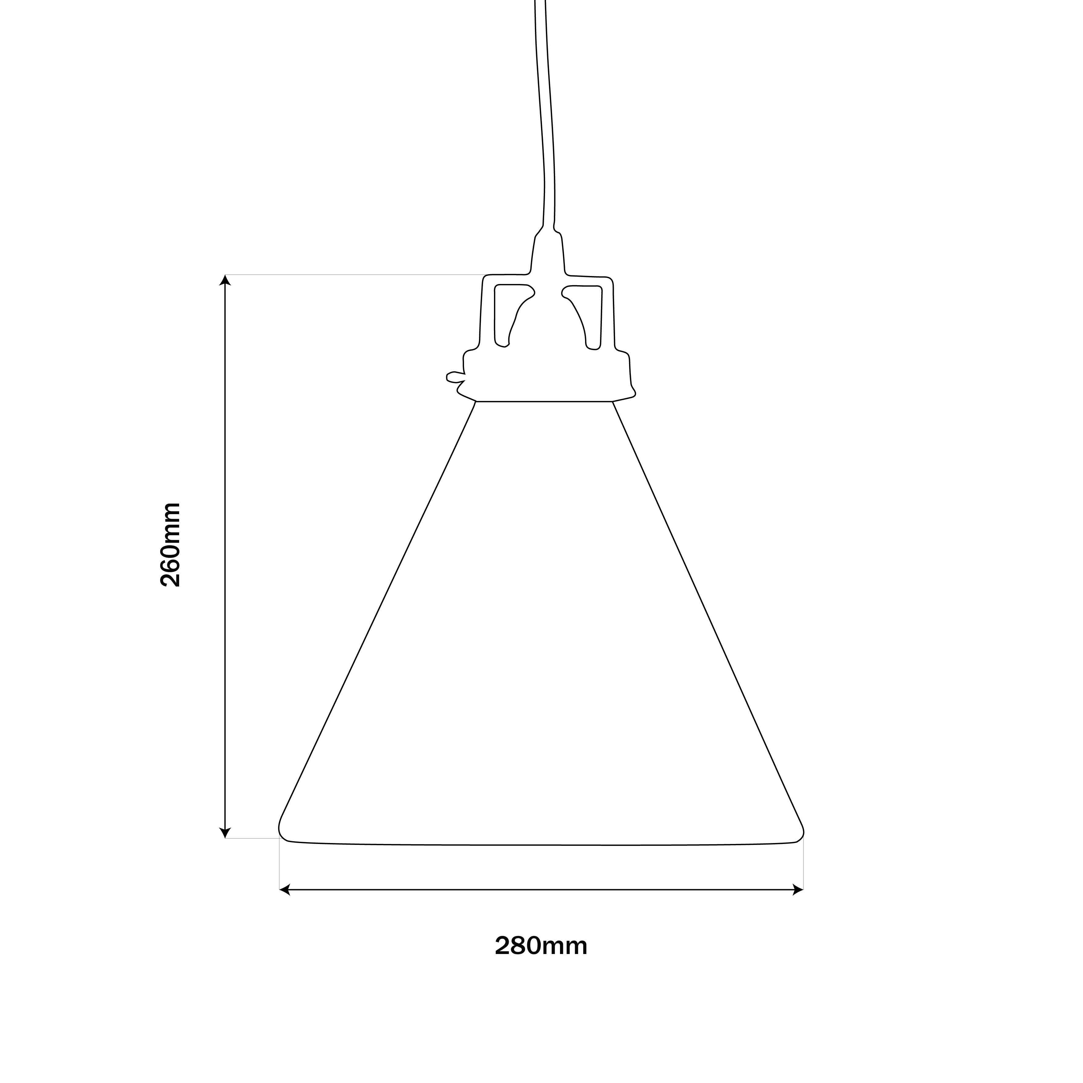 Vitrene Small Silver & Glass Hanging Light 28cm Dia