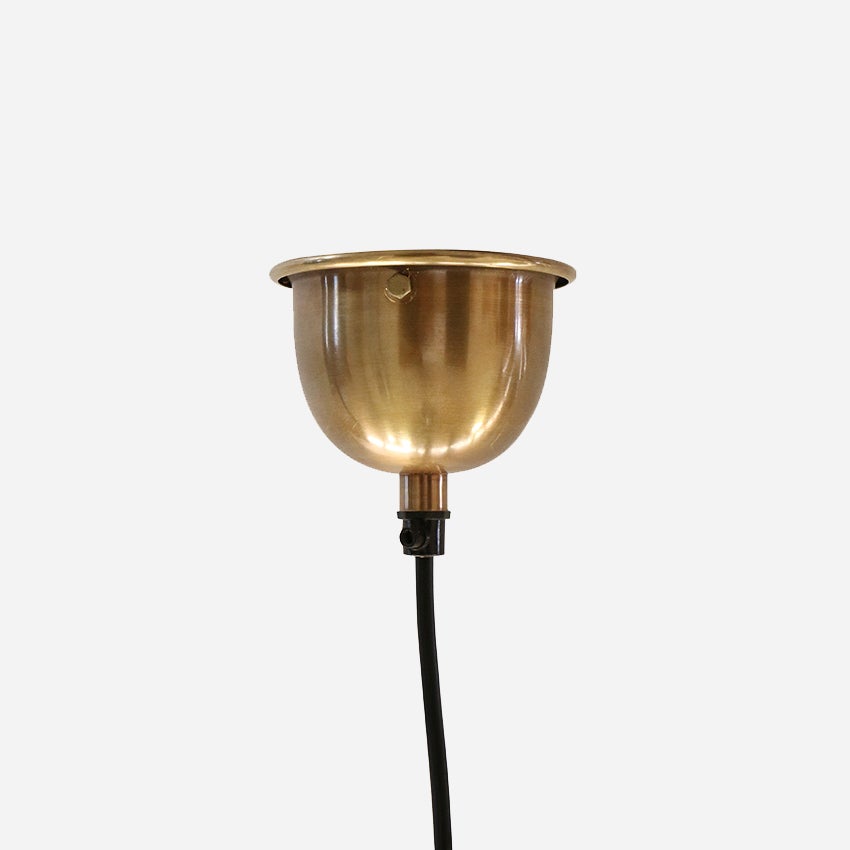 Vitrene Small Brass & Glass Hanging Light 28cm Dia