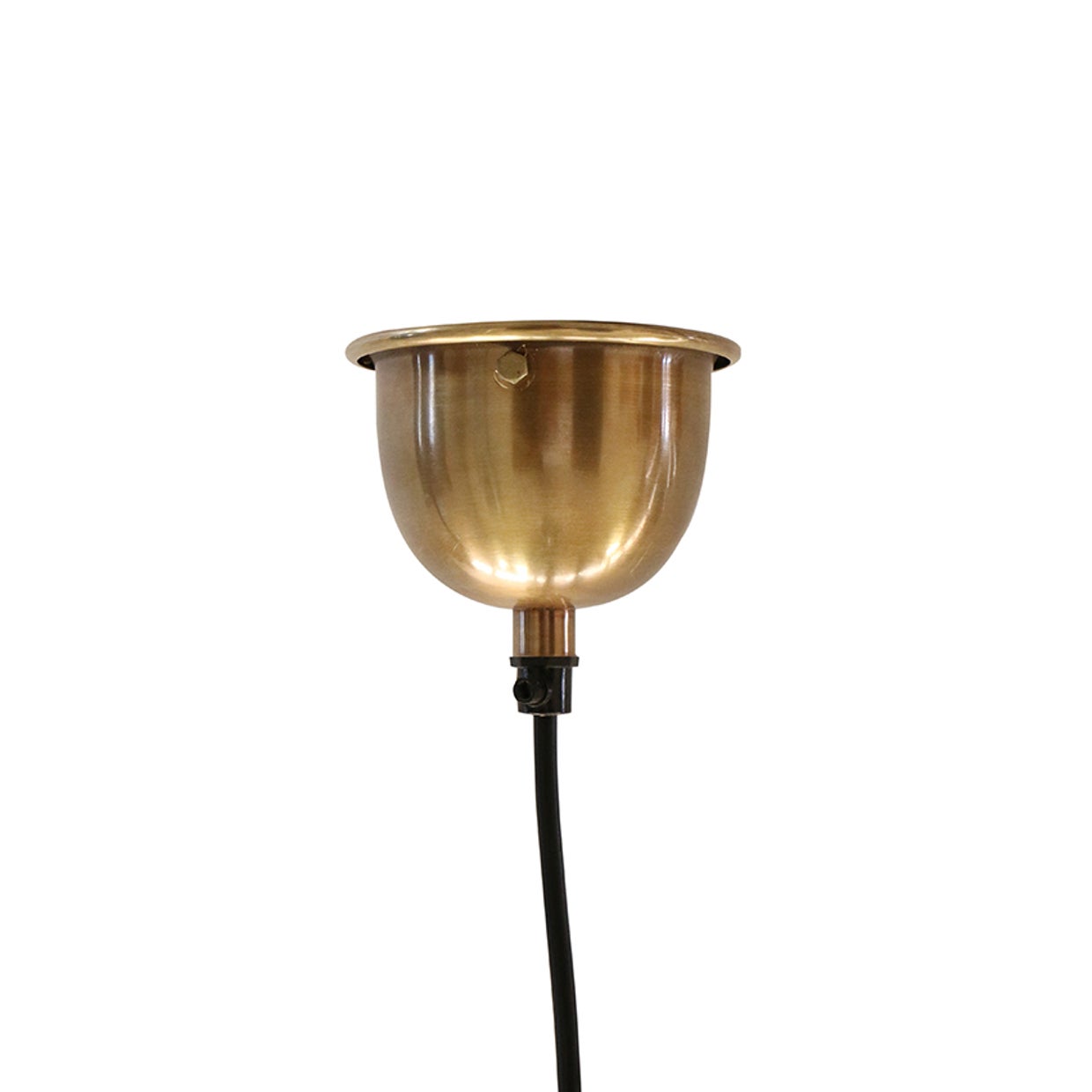 Vitrene Small Brass & Glass Hanging Light 28cm Dia
