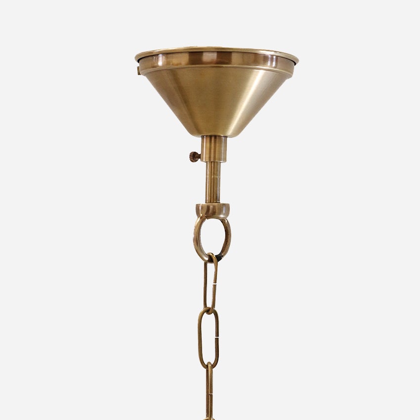 Vitrene Medium Brass Glass Hanging Light 35cm Dia