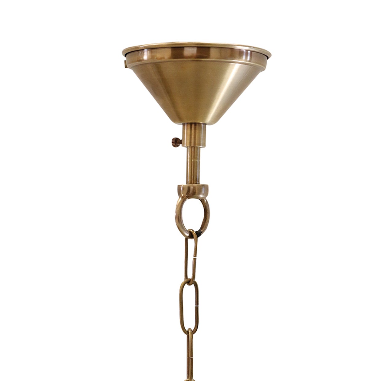 Vitrene Medium Brass Glass Hanging Light 35cm Dia