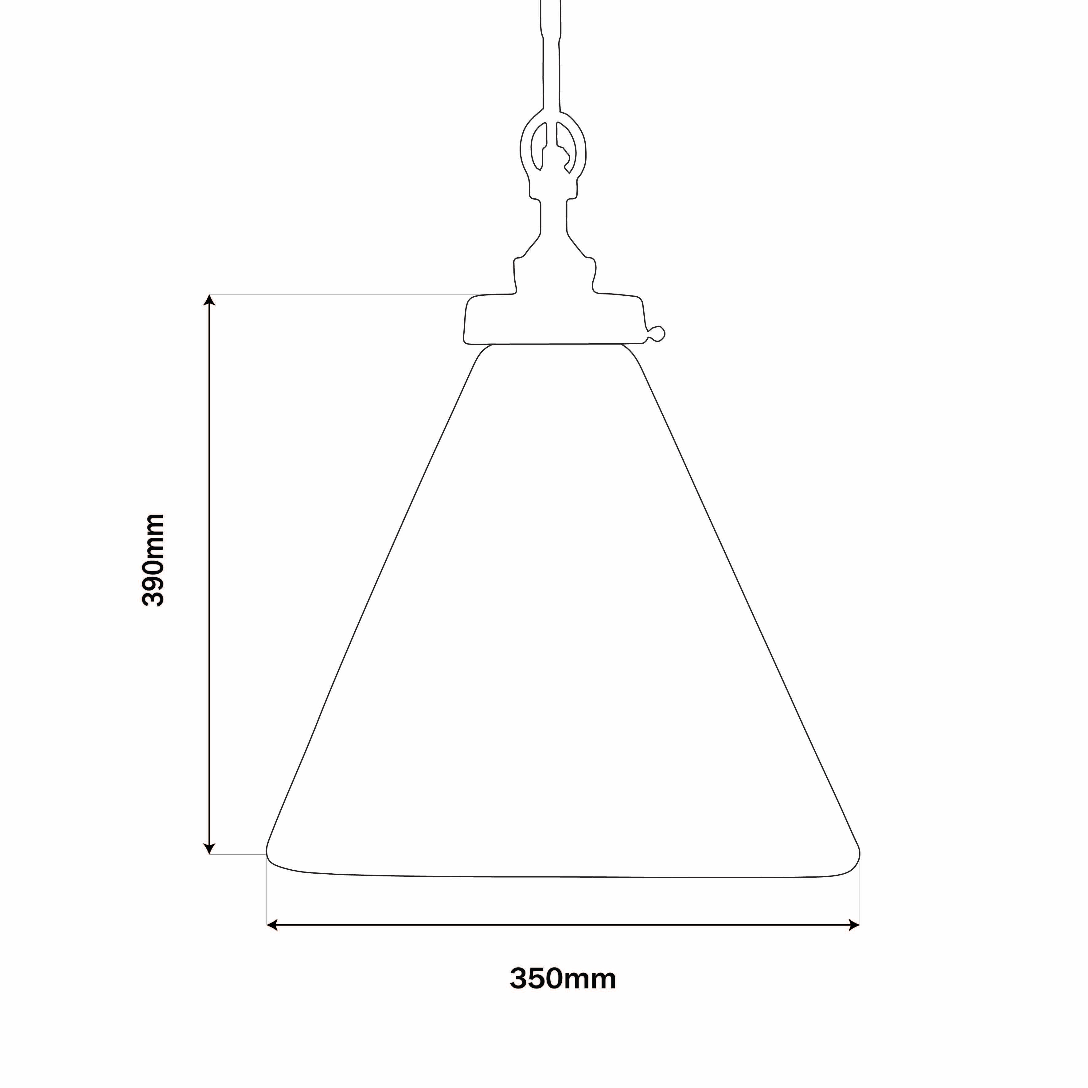 Vitrene Medium Brass Glass Hanging Light 35cm Dia