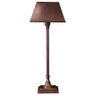 BRONZE RECTANGULAR BASE TABLE LAMP WITH SHADE