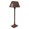 BRONZE RECTANGULAR BASE TABLE LAMP WITH SHADE