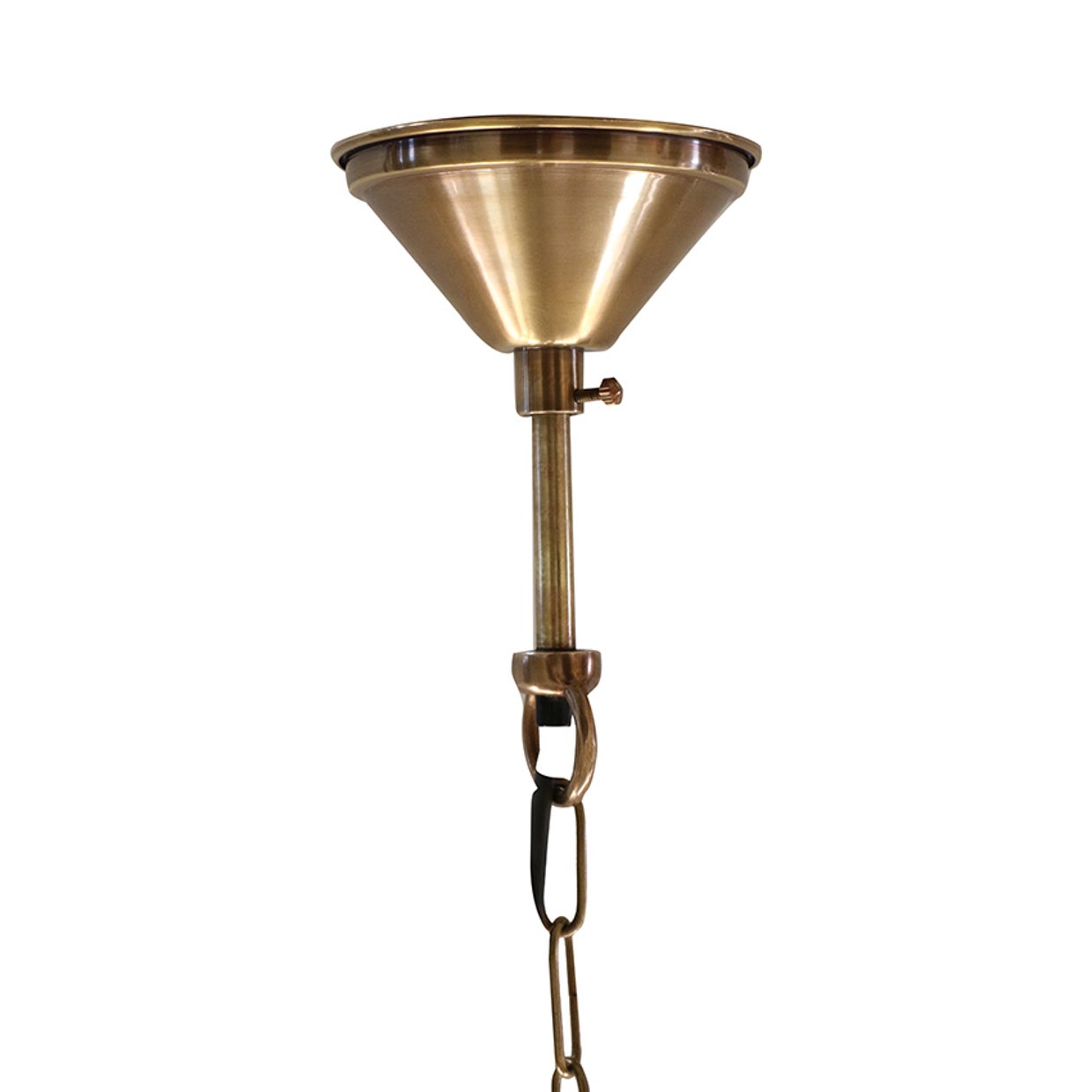 Vitrene Large Brass Glass Hanging Light 45cm Dia