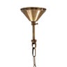 Vitrene Large Brass Glass Hanging Light 45cm Dia