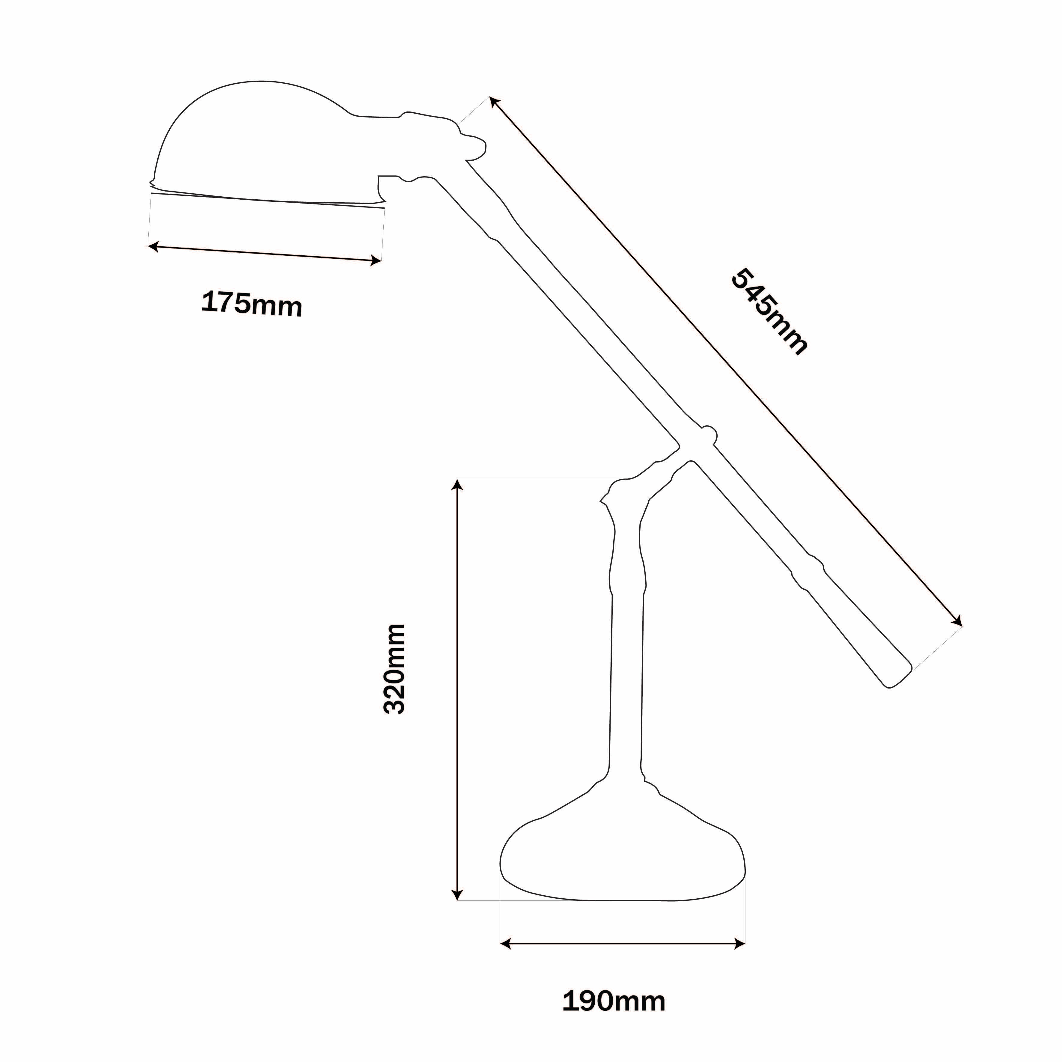 BRASS ANTIQUED FINISH & WOOD ADJUSTABLE CLAM DESK LAMP