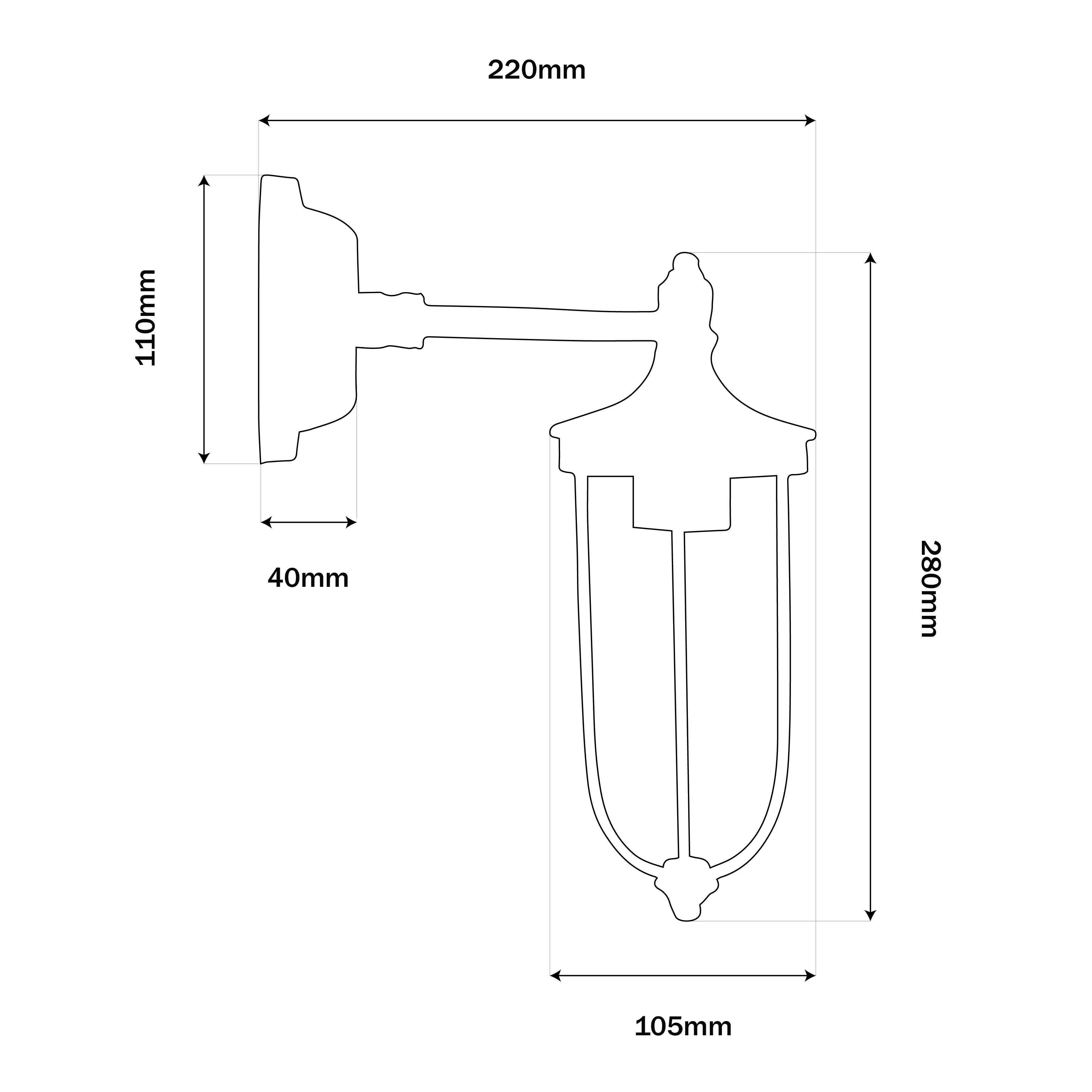 Outdoor IP54 Wall Light in Pewter Style Finish