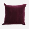 PLUM VELVET CUSHION COVER WITH LINEN BACK 45 X 45