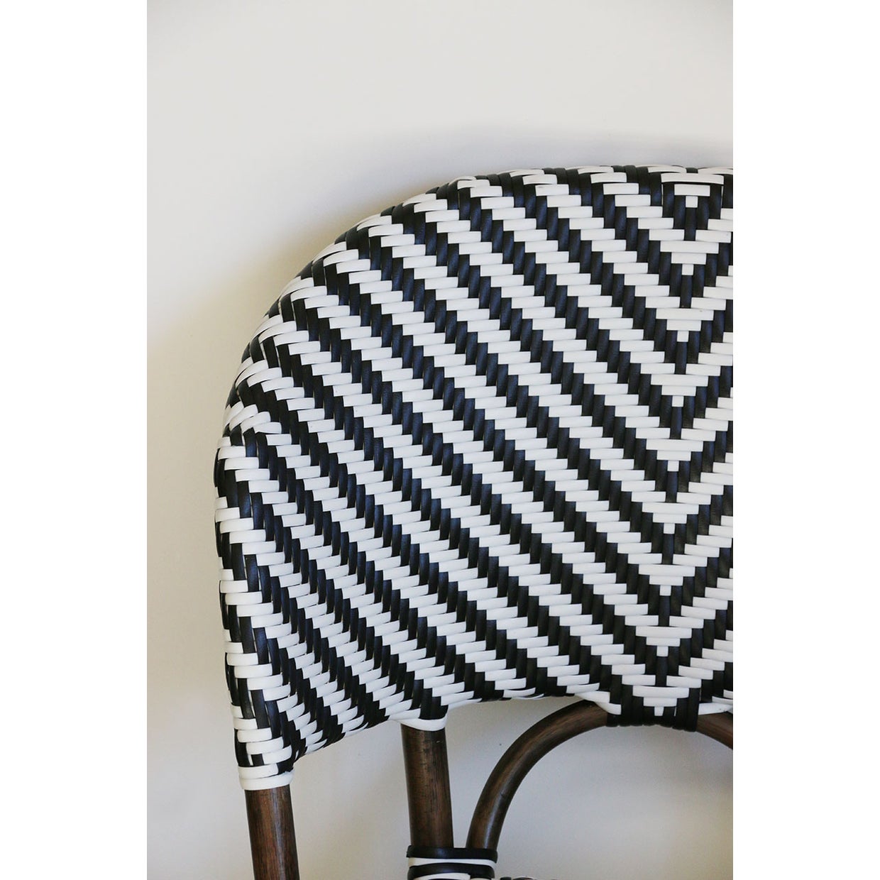 Bermuda Black & White Woven Rattan Chair