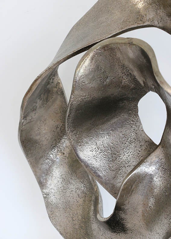 Scalloped Sculpture on Matt Black Stand