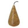 Large Marble Decorative Pear in Golden Brown