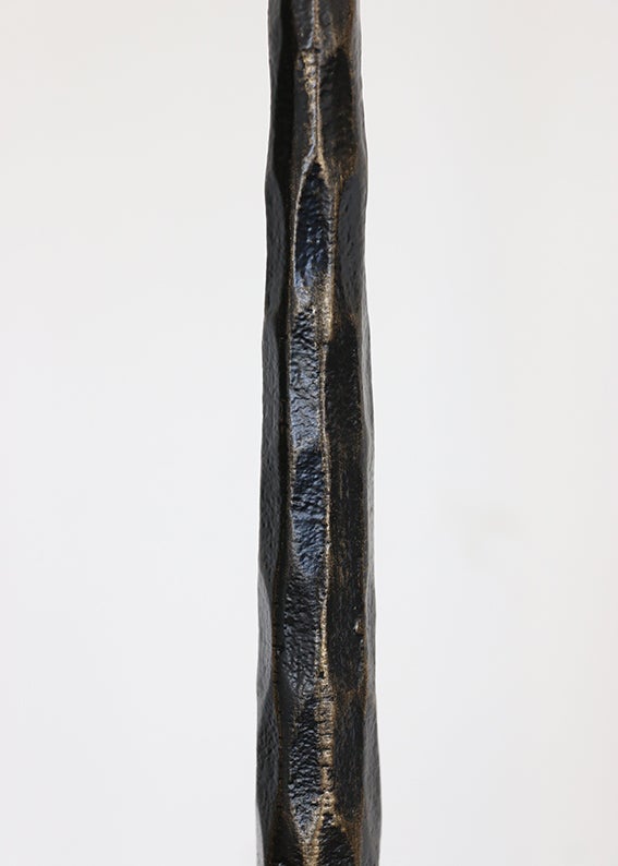 Caribbean Palm Style Candlesticks in Black/ Bronze