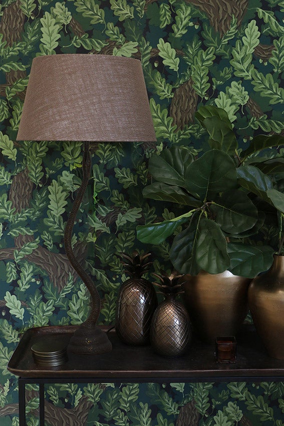 Colonial Snake Lamp Base Dark Antique Brass