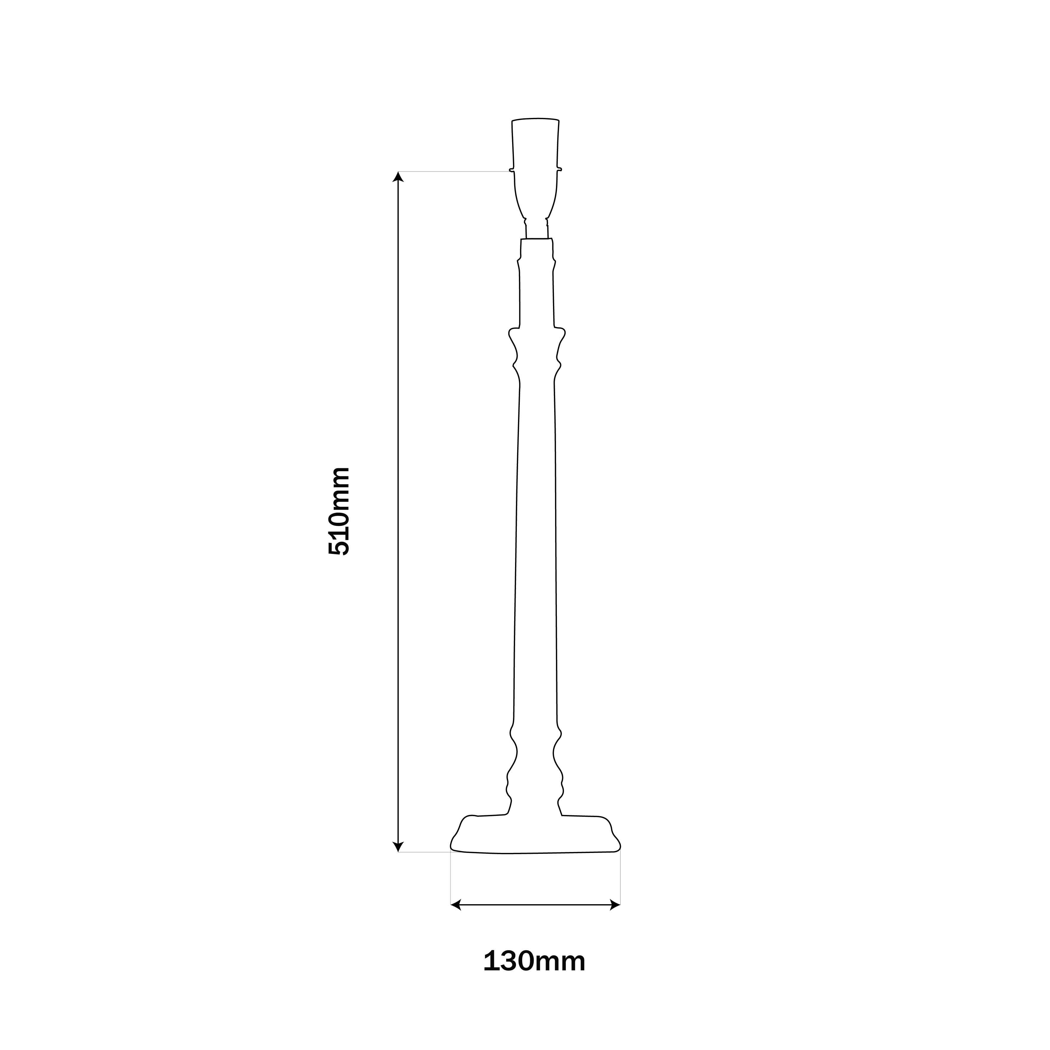 Petite Lamp Base in Slate Finish