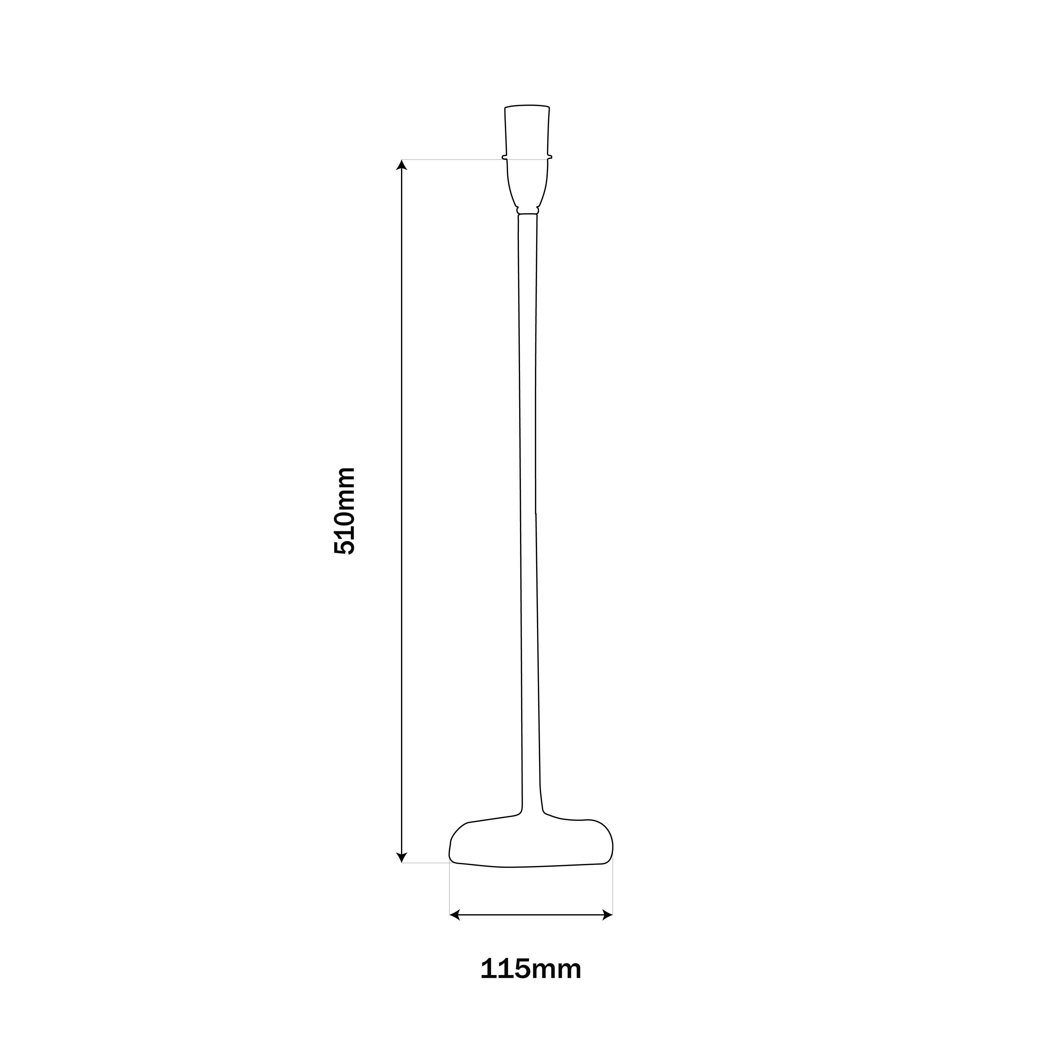 Parisian Style Candle Lamp Base Matt Black