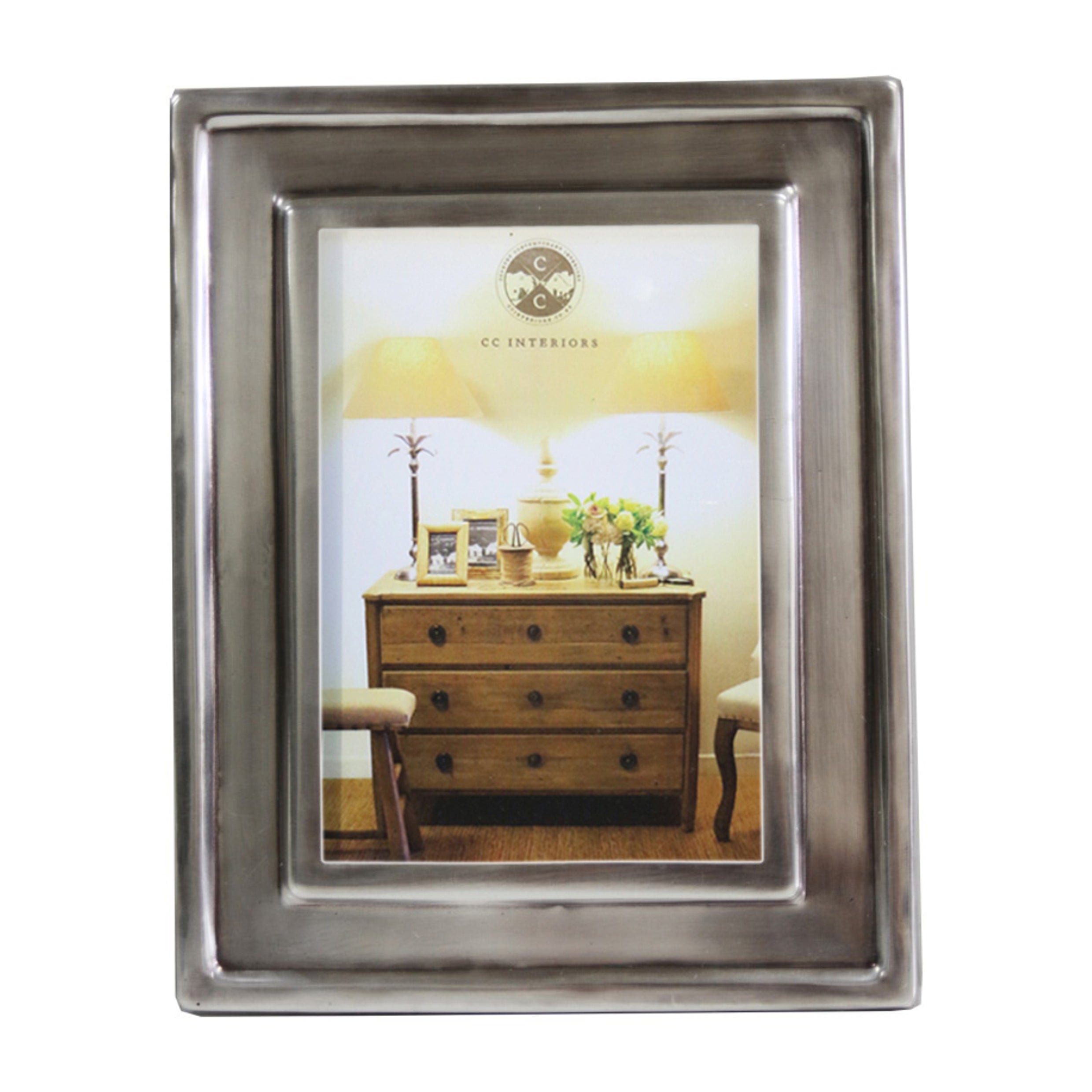 Large Antique Silver Style Frame - Product - CC Interiors