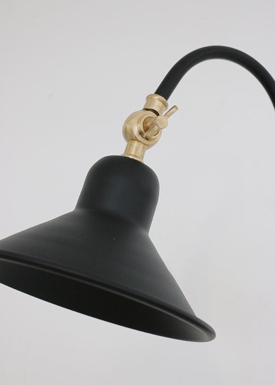 Bureau Desk Lamp in Brass & Black Finish