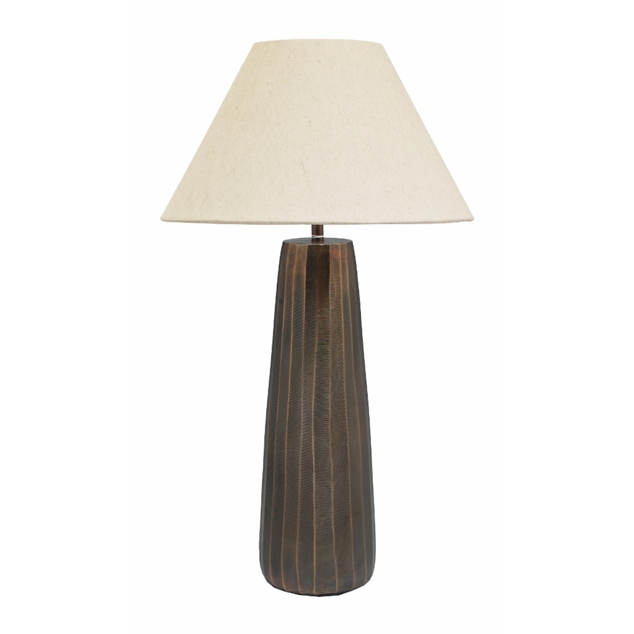 LUGGATE TAPERED LAMP BASE IN ANTIQUE BRASS FINISH