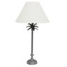 Caribbean Tall Silver Finish Palm Lamp Base