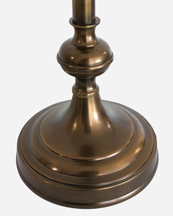 Carribean Antique Brass Finish Palm Lamp Base Tall
