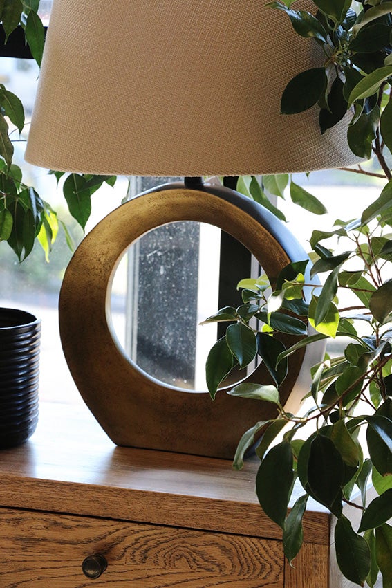 Brass and Bronze Halo Lamp Base