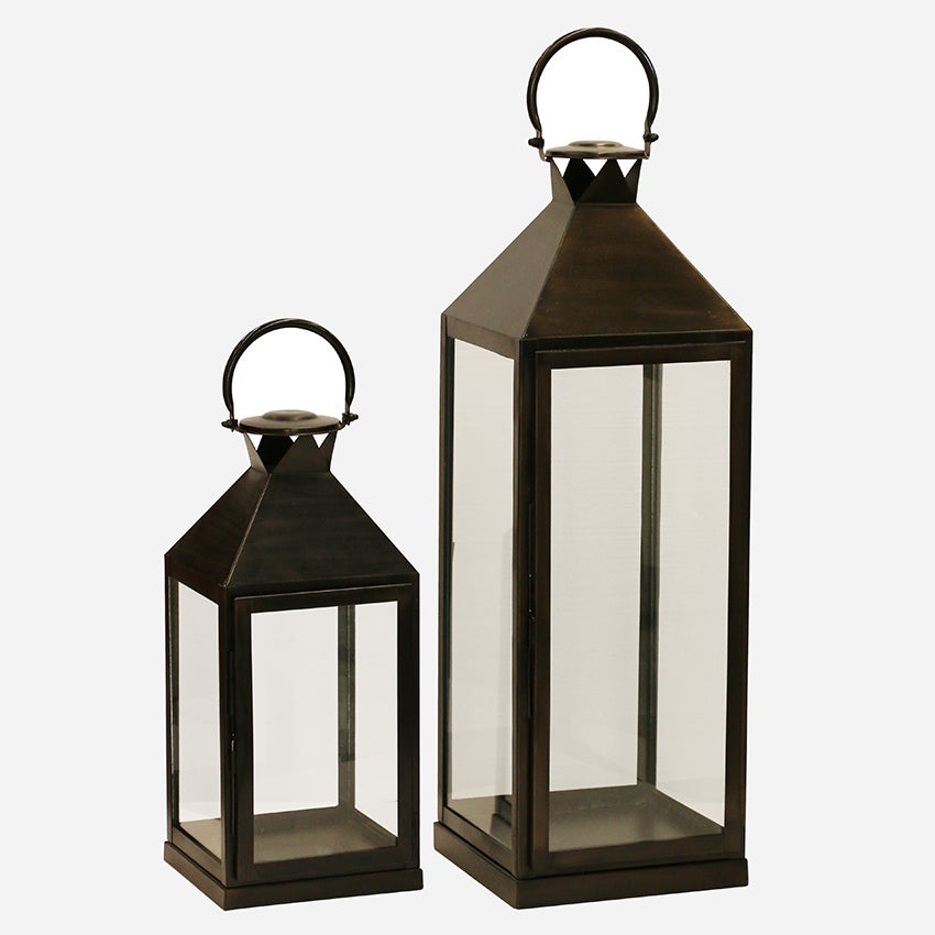 Long Island Lantern -Med in Dark Bronze/Black Finish