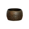 Morrocan Style Etched Napkin Ring Dark Antique Brass Finish