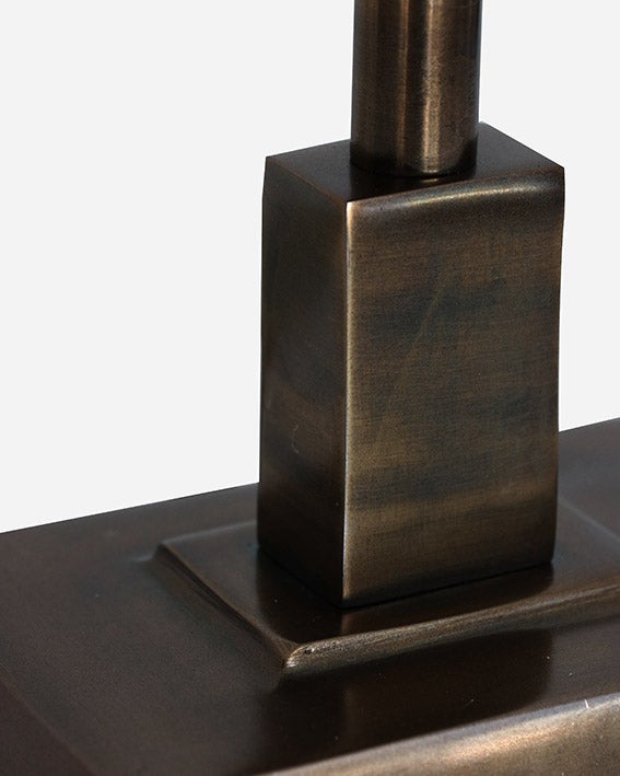 LUXOR RECTANGLE LAMP BASE IN ANTIQUE BRASS FINISH
