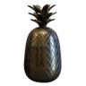 Caribbean Style Large Pineapple Cannister in Dark Antique Brass/Bronze