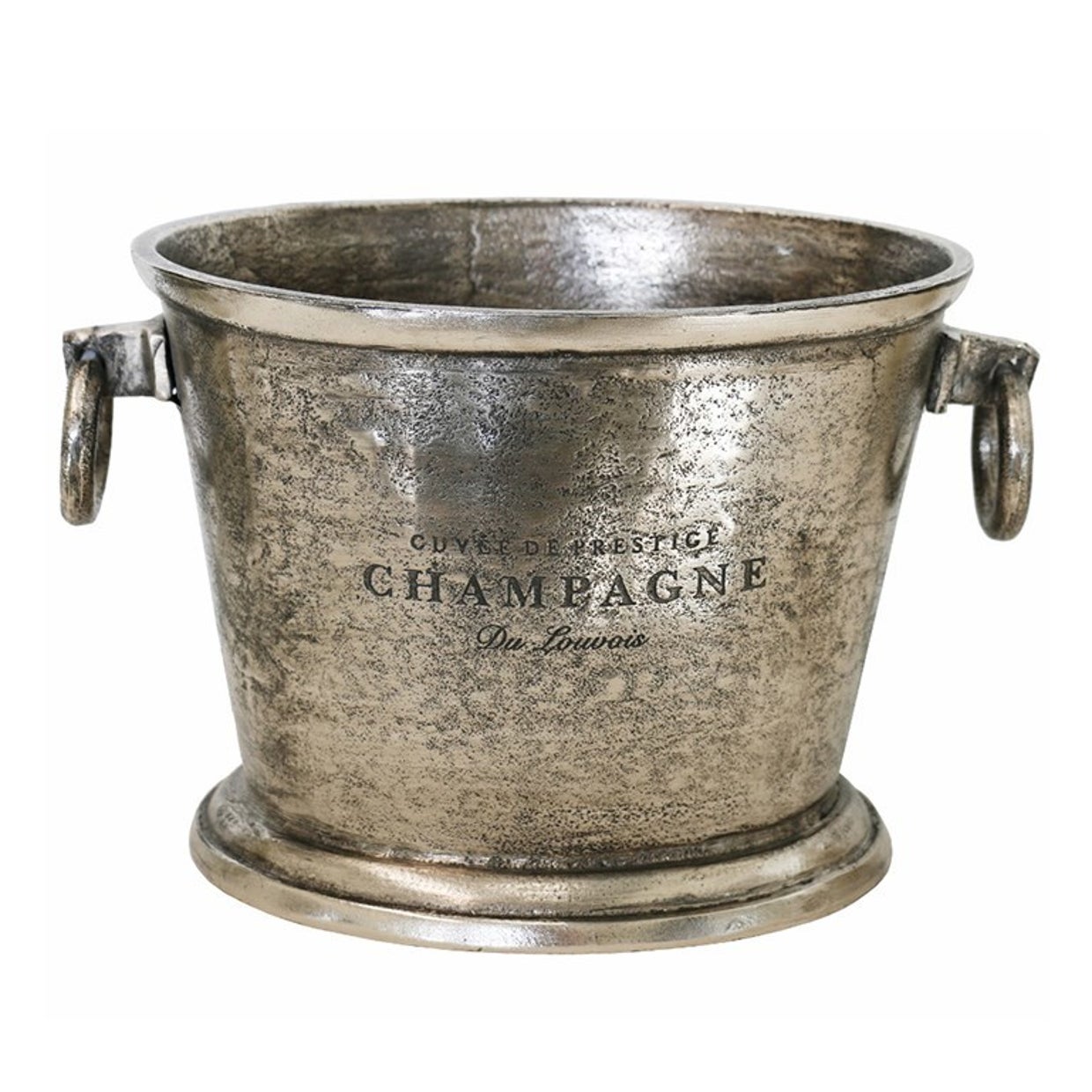 Long Island Oval Wine Bucket in Antique Nickel