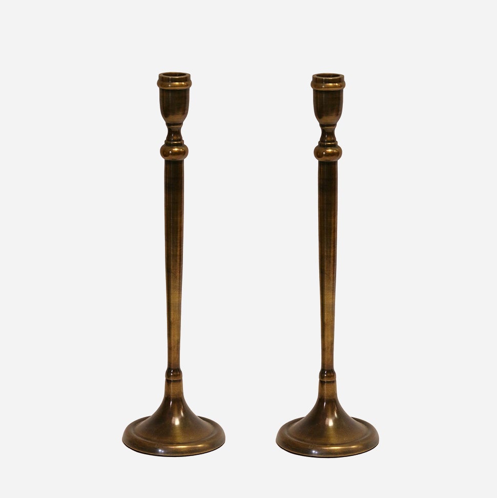 London Old Brass Finish Candlestick
