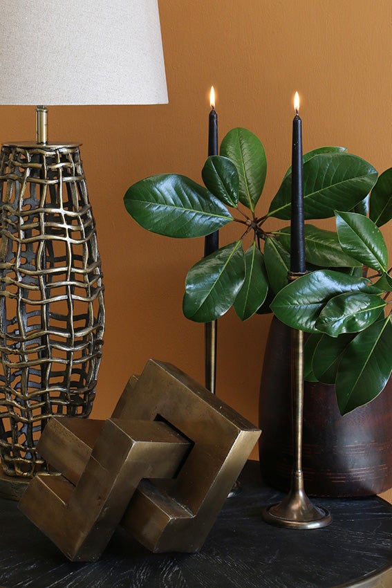 London Old Brass Finish Candlestick