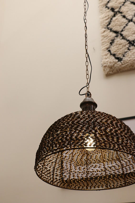 Toulouse Woven Light in Copper/ Bronze Finish