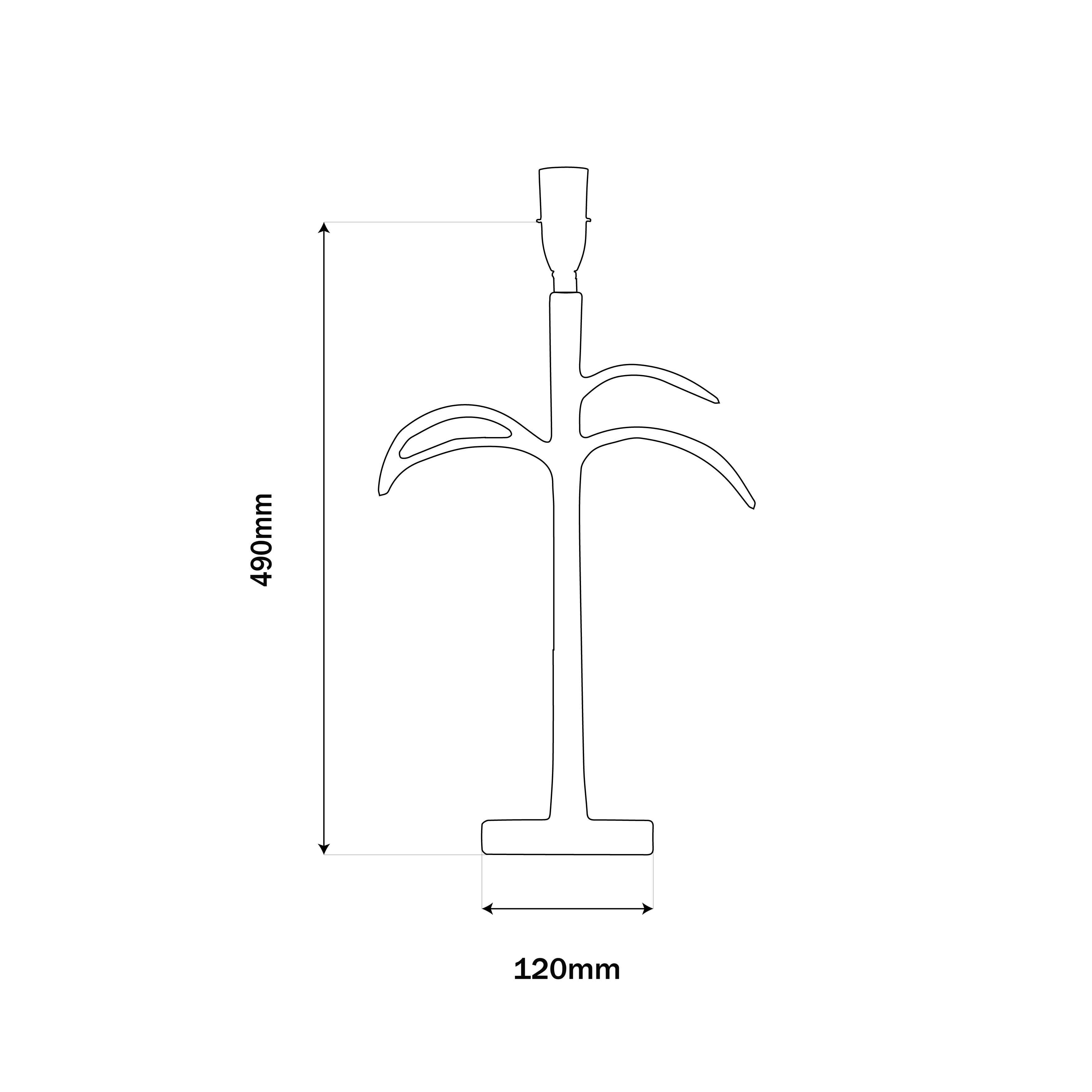 Leaf Sculpture Lamp Base Antique Brass