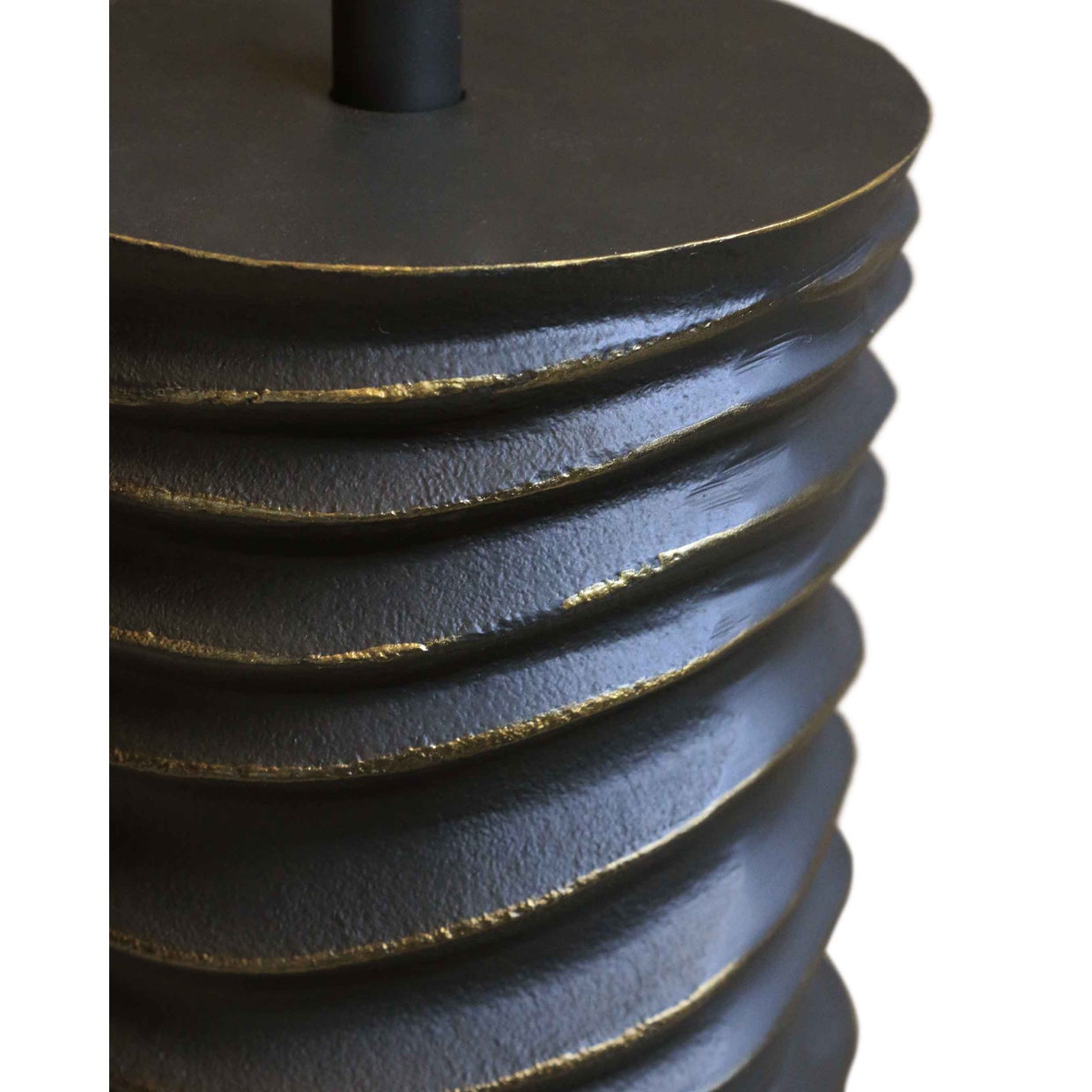 Mayfair Bronze Ribbed Cylinder Lamp Base