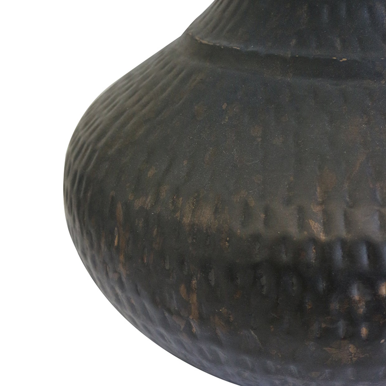 Persian Urn Lamp Antique Pewter w Brass