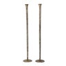 Forged Organic Style Tall Candlestick in Aged Pewter Finish