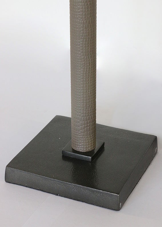 Marco Lamp Base in Graphite with Textured Stem