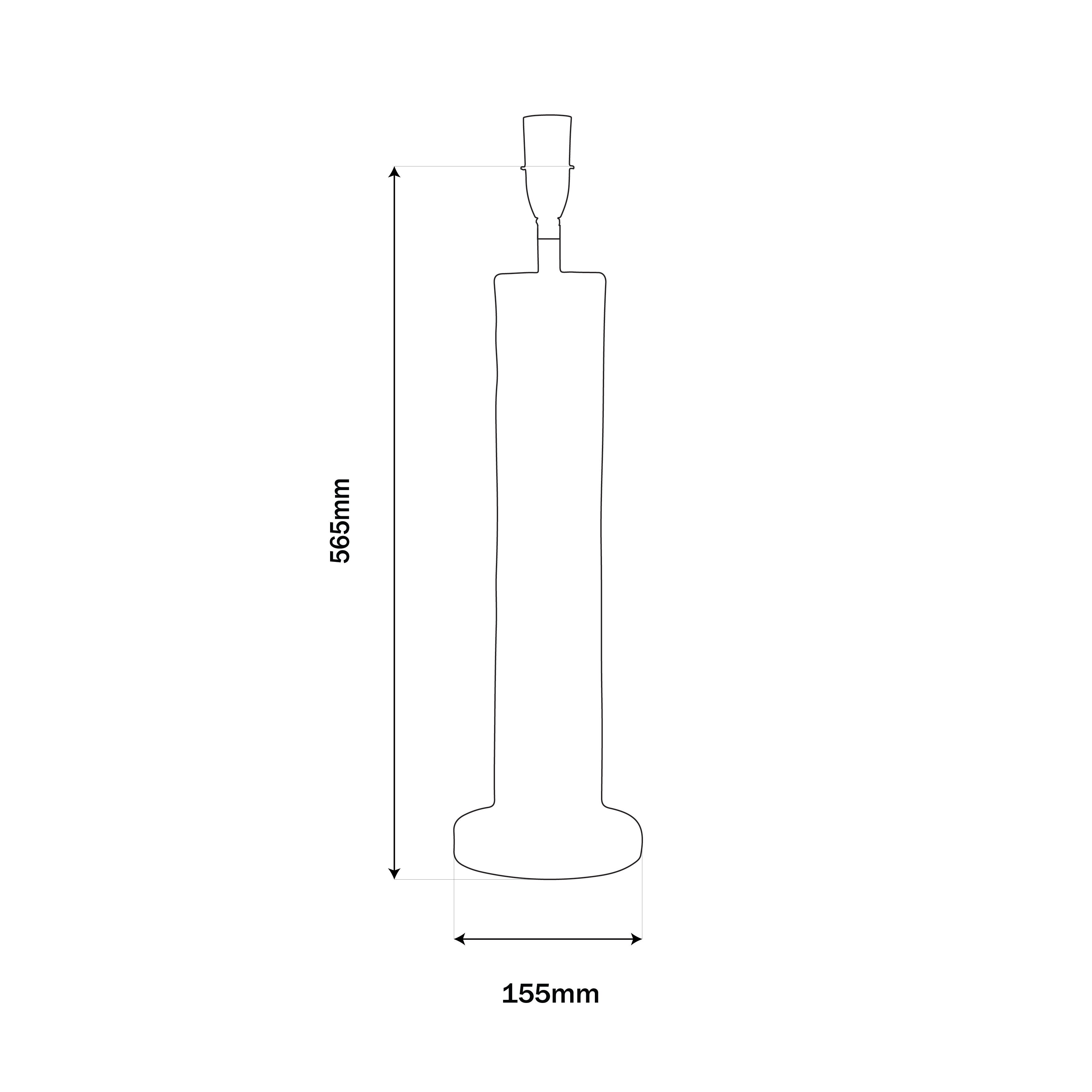 Sahara Cylinder Carved Lamp Base - Dark Antique Brass/Bronze