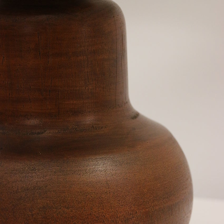 Set of 2 Java Wooden Urn Lamp Base